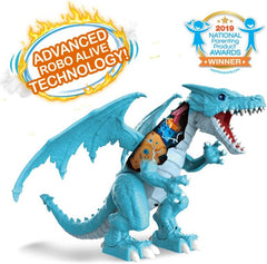 Robo Alive: Ice Breathing Dragon - Blue Toys & Games Zuru