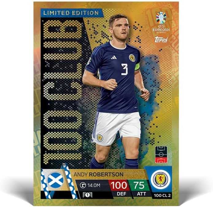 Topps Match Attax Official Licensed Euro 2024 Booster Box (36 Packs) 432 Cards Card Game Topps