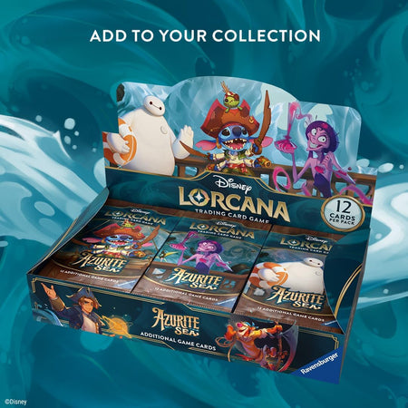 Disney Lorcana TCG: Azurite Sea Booster Box - 24 Packs [Set 6] Card Game Ravensburger