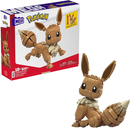 Mega Construx Pokemon: Jumbo Eevee - 830 Piece Building Kit [#GMD34] Toys & Games Mattel