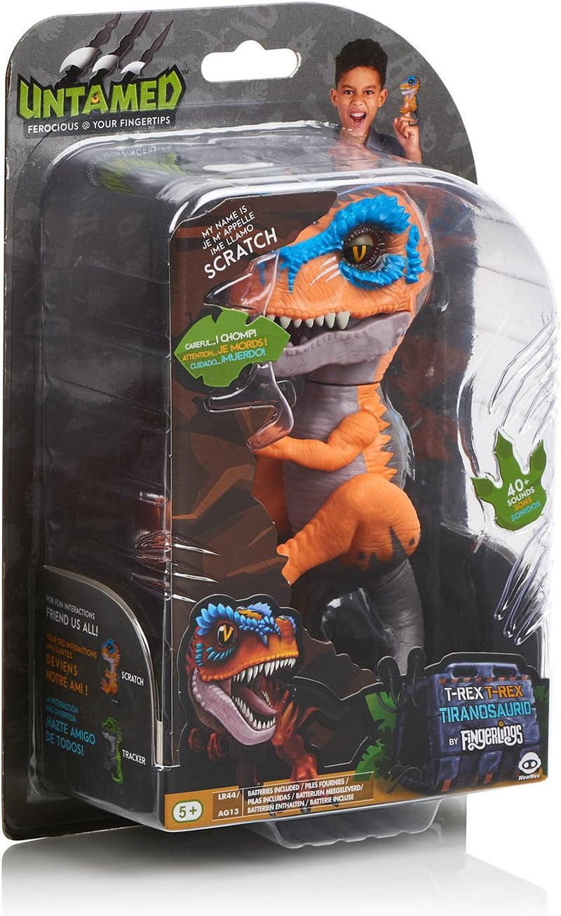 Fingerlings: Untamed Lavasaur Dino T-Rex - Ditch figure Scratch (Orange) Toys & Games WowWee