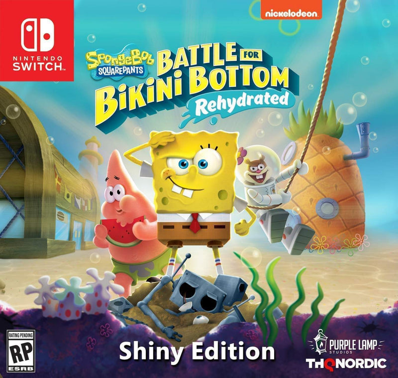 Spongebob Squarepants: Battle For Bikini Bottom Rehydrated - Shiny Edition [Nintendo Switch] Nintendo Switch Video Game THQ Nordic