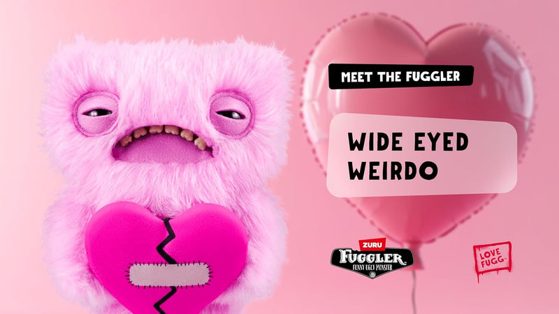 Fuggler: Love Fugg - Wide Eyed Weirdo Pink Collectible Plush Toys & Games Zuru
