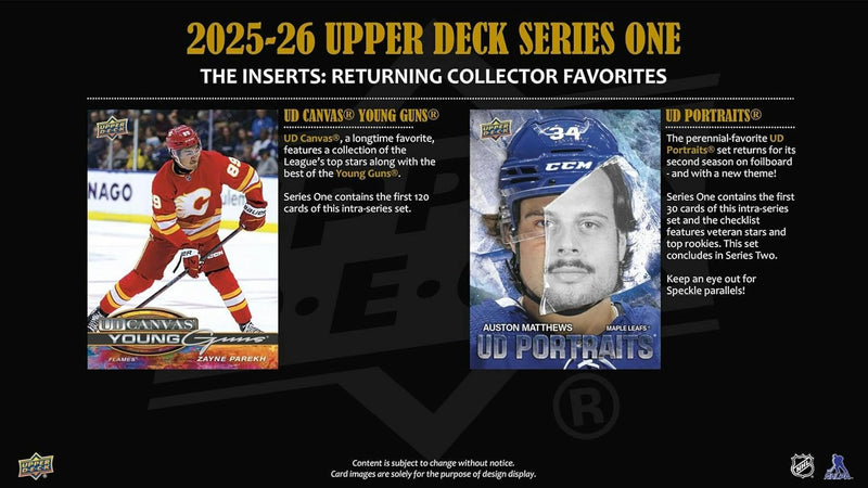 Upper Deck 2025-26 Series 1 Hockey Collector's Tin - 8 Packs + Exclusive Dazzler Bonus Pack Sports Cards Upper Deck