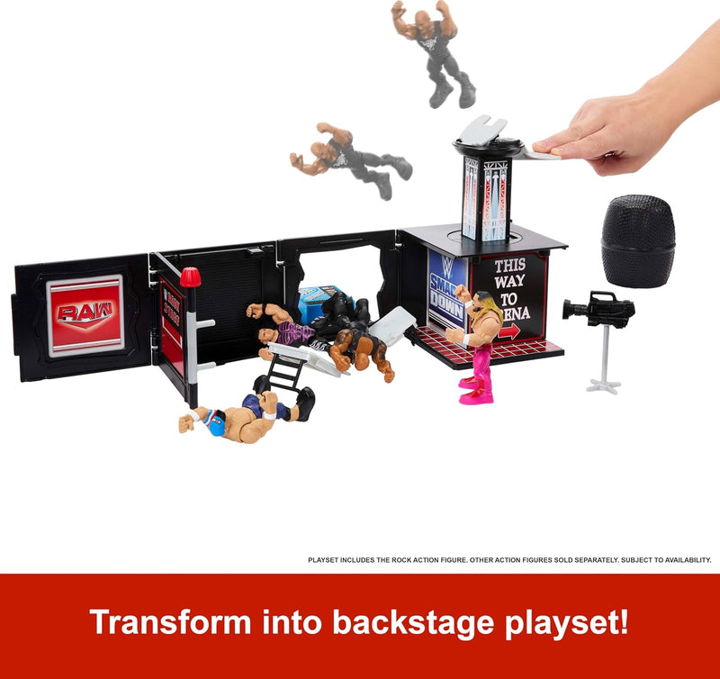 WWE Mattel Knuckle Crunchers: 2-in-1 Final Boss Microphone & Playset & The Rock Toys & Games Mattel