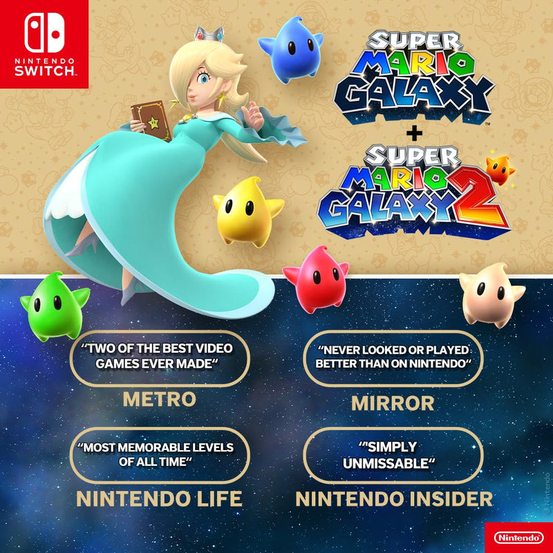 Super Mario Galaxy 1 + Super Mario Galaxy 2 [Nintendo Switch] Nintendo Switch Video Game Nintendo