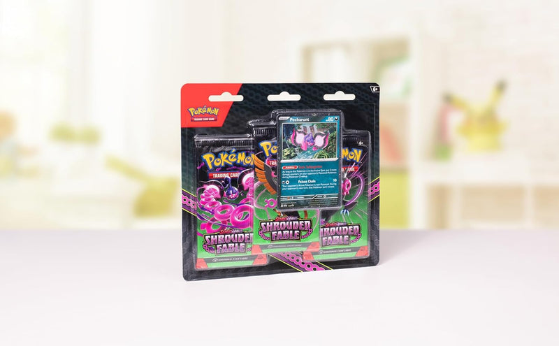 Pokemon TCG: Scarlet & Violet - Shrouded Fable Pecharunt 3 Booster Blister Pack Card Game Pokemon   