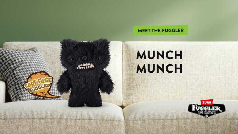 Fuggler: Fart Face Series 1 - Munch Munch Black Long Ugly Monster Plush Toy Toys & Games Zuru