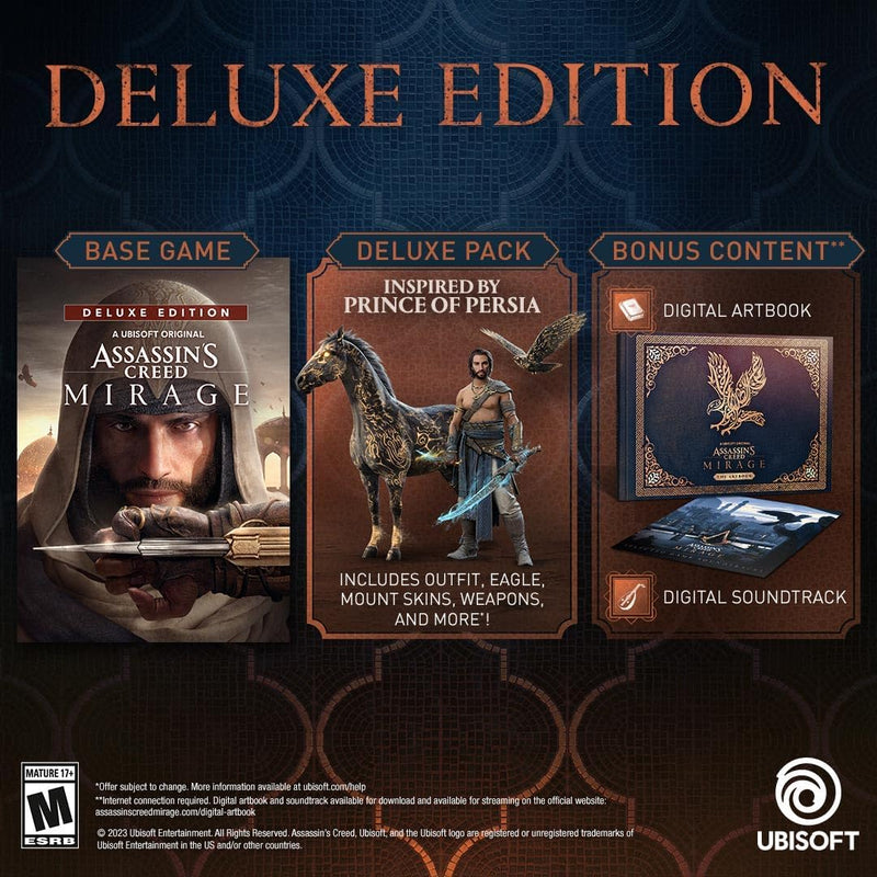 Assassin's Creed: Mirage - Deluxe Edition [Xbox One & Xbox Series X] Xbox ONE / Xbox Series X Video Game Ubisoft