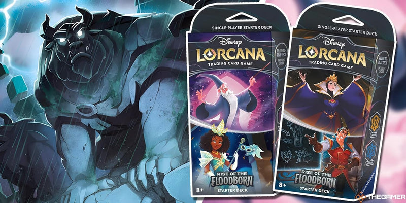 Disney Lorcana Trading Card Game: Rise of The Floodborn Starter Deck - Amber and Sapphire Card Game Ravensburger   