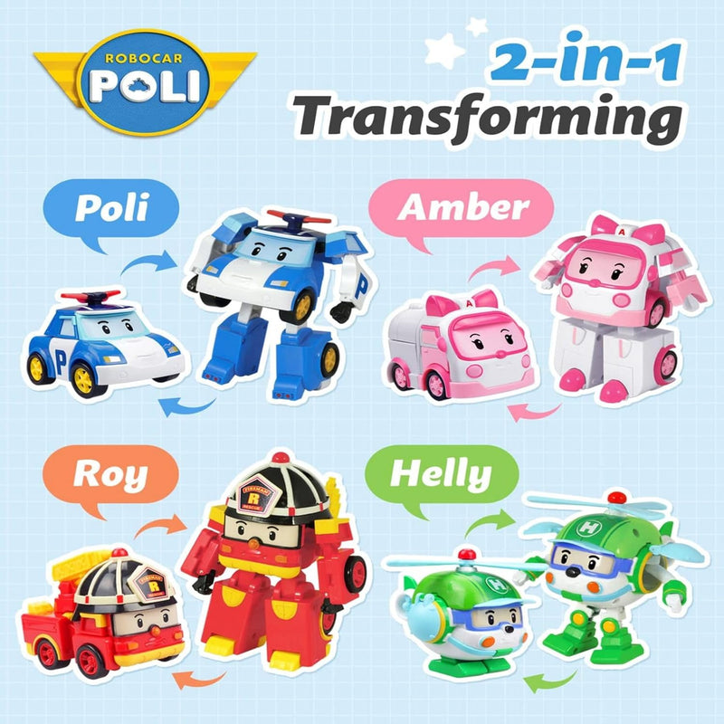 Robocar Poli: Transforming Robot - [Poli 4" Inch] Toys & Games ROI Visual