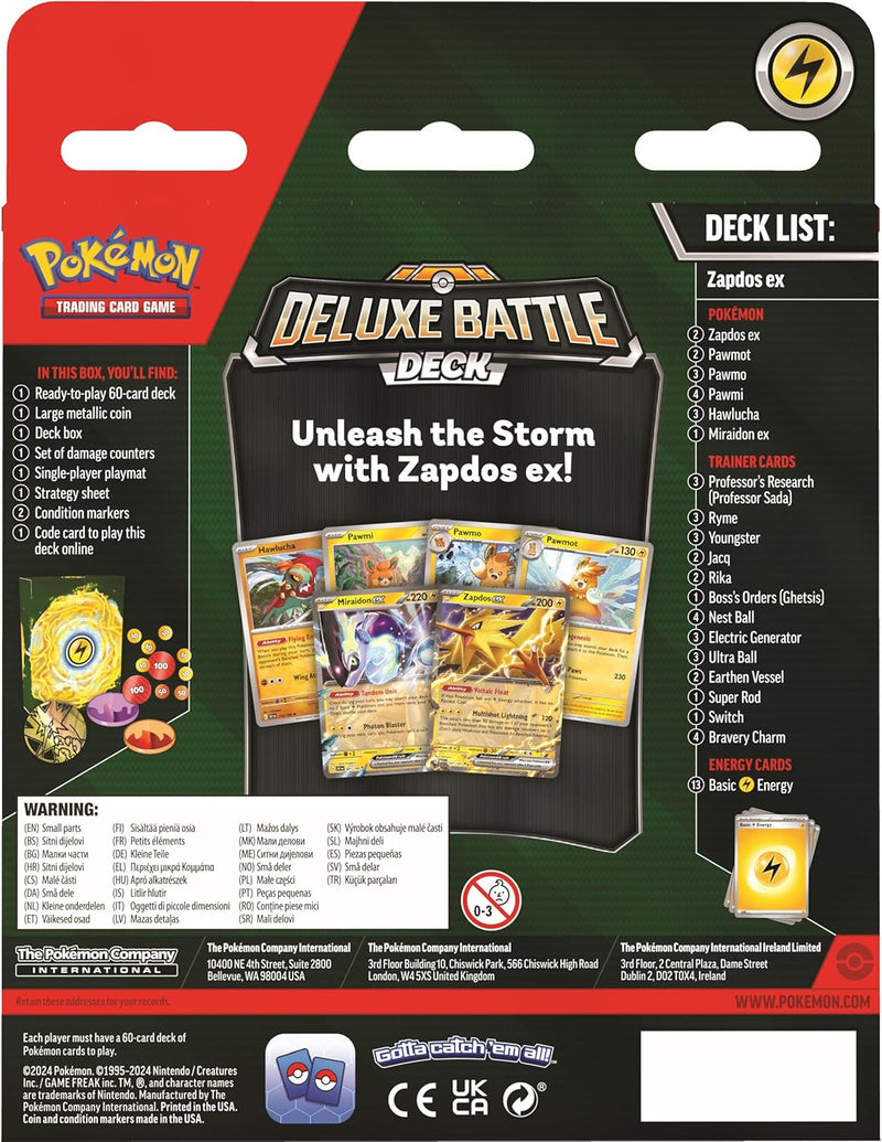 Pokemon TCG: Zapdos Ex - Deluxe Battle Deck Card Game Pokemon   