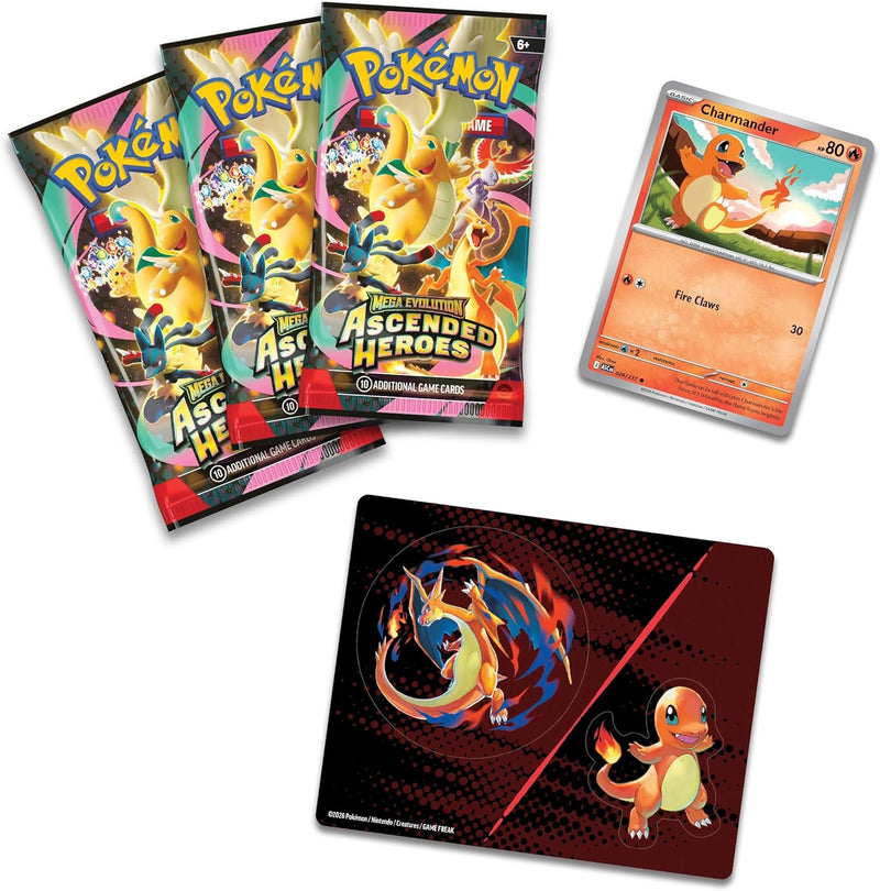 Pokmon TCG: Mega EvolutionAscended Heroes Tech Sticker Collection - Charmander | 3 Booster Packs Pokmon TCG: Mega EvolutionAscended Heroes Tech Sticker Collection - Charmander | 3 Booster Packs