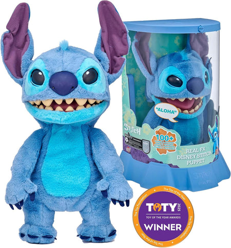 WOW! Stuff: RealFX Disney Stitch - 18" Puppetronic Animatronic Plush Toys & Games Wow! Stuff
