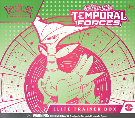 Pokemon TCG: Scarlet & Violet - Temporal Forces Elite Trainer Box [Iron Leaves] Card Game Pokemon