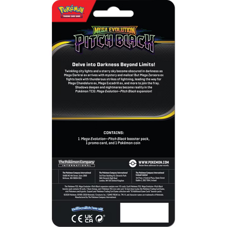 Pokemon TCG: Mega Evolution Pitch Black Checklane Blister Pack & Promo Slowpoke Card Game Pokemon