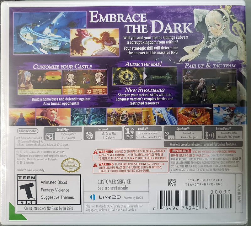 Fire Emblem Fates: Conquest [Nintendo 3DS] Nintendo 3DS Video Game Nintendo
