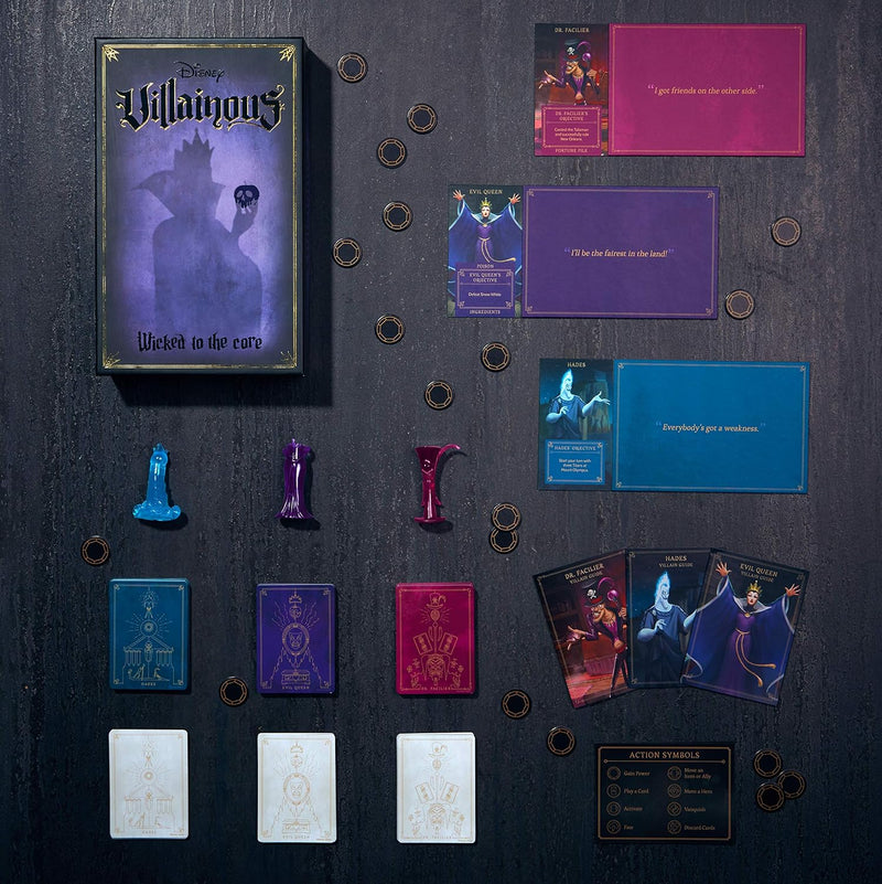 Disney Villainous: Wicked to the Core: Stand-Alone & Expansion [Board Game 2-4 Players] Board Game Ravensburger