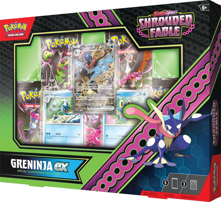 Pokemon TCG: Scarlet & Violet - Shrouded Fable Greninja Ex Special Illustration Collection - 5 Packs Card Game Pokemon   