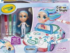 CRAYOLA Colour 'n' Style Friends: Bluebell - Coupe Playset Bonus: Includes Magic Dry-Erase Pens Toys & Games Crayola