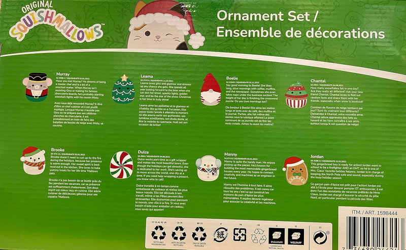 Squishmallows: Holiday Christmas Classic Collection - 8 Pack 4” Plush Ornament Toys & Games Kellytoy