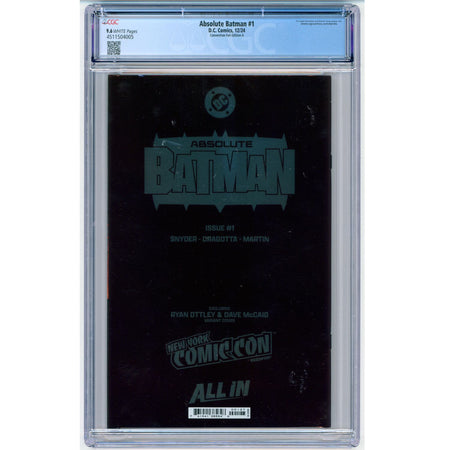 Absolute Batman: #1 [CGC 9.6 Ottley NYCC Foil Cvr A] 2024 Comics DC Comics