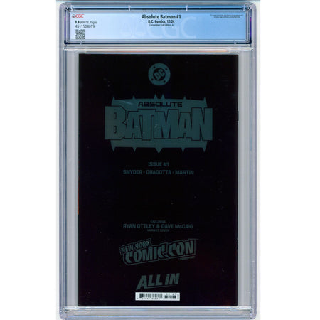 Absolute Batman: #1 [CGC 9.8 Ottley NYCC Foil Cvr A] 2024 Comics DC Comics