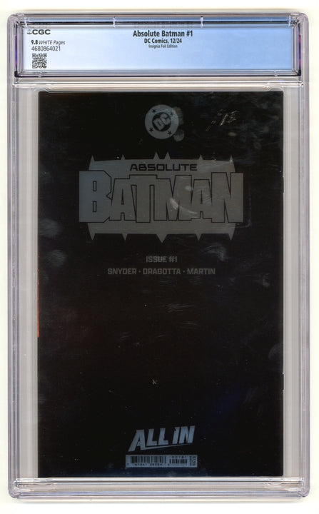 Absolute Batman: #1 [Logo Foil CGC 9.8 CVR E] 2024 Comics DC Comics