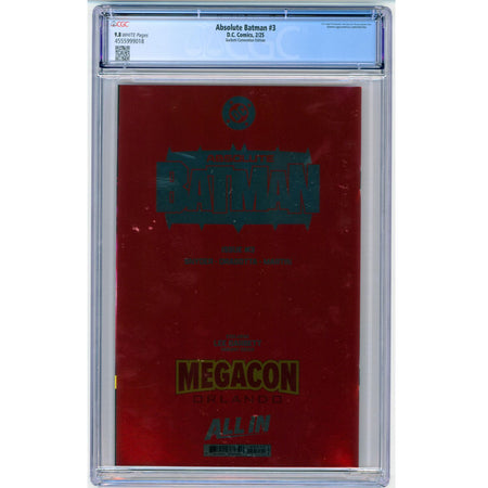 Absolute Batman: #3 Lee Garbett MegaCon Foil [CGC 9.8] 2025 Comics DC Comics