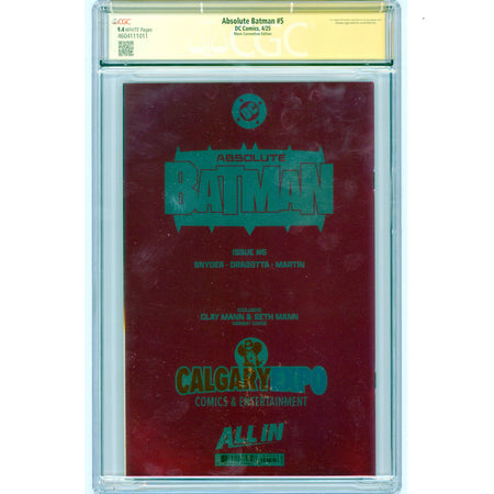 Absolute Batman: #5 [Mann & Snyder CGC 9.4 Sig Series Virgin Foil] 2025 Comics DC Comics