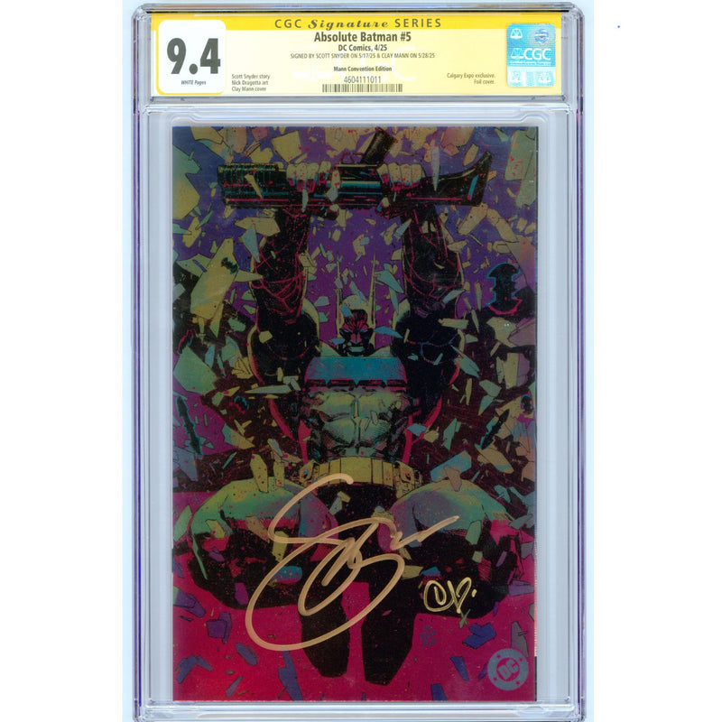 Absolute Batman: #5 [Mann & Snyder CGC 9.4 Sig Series Virgin Foil] 2025 Comics DC Comics