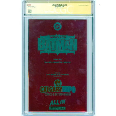 Absolute Batman: #5 [Mann & Snyder CGC 9.8 Sig Series Virgin Foil] 2025 Comics DC Comics