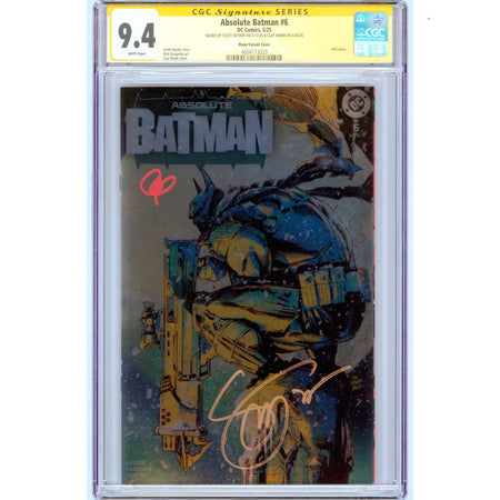 Absolute Batman: #6 [Mann Snyder CGC 9.4 Sig Series Foil] 2025 Comics DC Comics