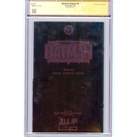 Absolute Batman: #6 [Mann & Snyder CGC 9.6 Sig Series Foil] 2025 Comics DC Comics