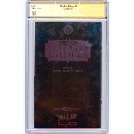 Absolute Batman: #6 [Mann & Snyder CGC 9.8 Sig Series Foil] 2025 Comics DC Comics