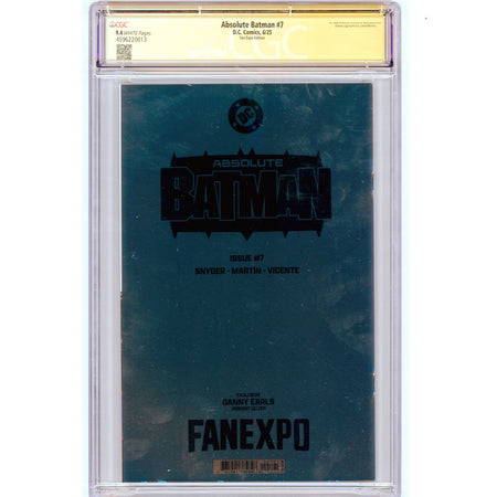 Absolute Batman: #7 [Scott Snyder CGC 9.4 Signature Series Earls Fan Expo] 2025 Comics DC Comics