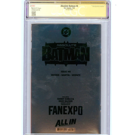 Absolute Batman: #8 [Scott Snyder CGC 9.6 Signature Series Earls Fan Expo] 2025 Comics DC Comics