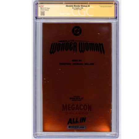 Absolute Wonder Woman #4 [CGC 9.8 Signed Ottley Megacon Foil] 2025 Comics DC Comics
