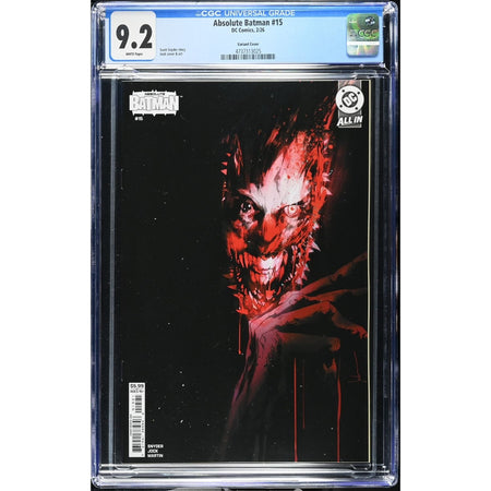 Absolute Batman: #15 [Jock CGC 9.2 CVR B] 2025 Comics DC Comics