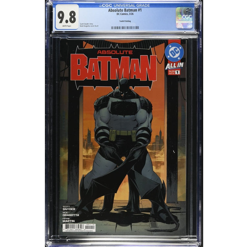 Absolute Batman: #1 [Nick Dragotta CGC 9.8 10th Print CVR A] 2024