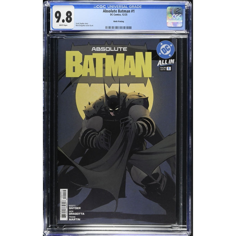 Absolute Batman: #1 [Nick Dragotta CGC 9.8 9th Printing] 2025