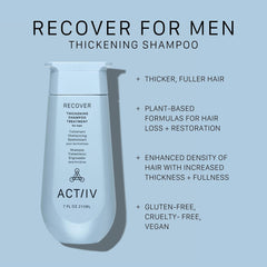 Actiiv - Recover Thickening Shampoo Treatment for Men - 16oz / 473ml [Beauty] Beauty Actiiv