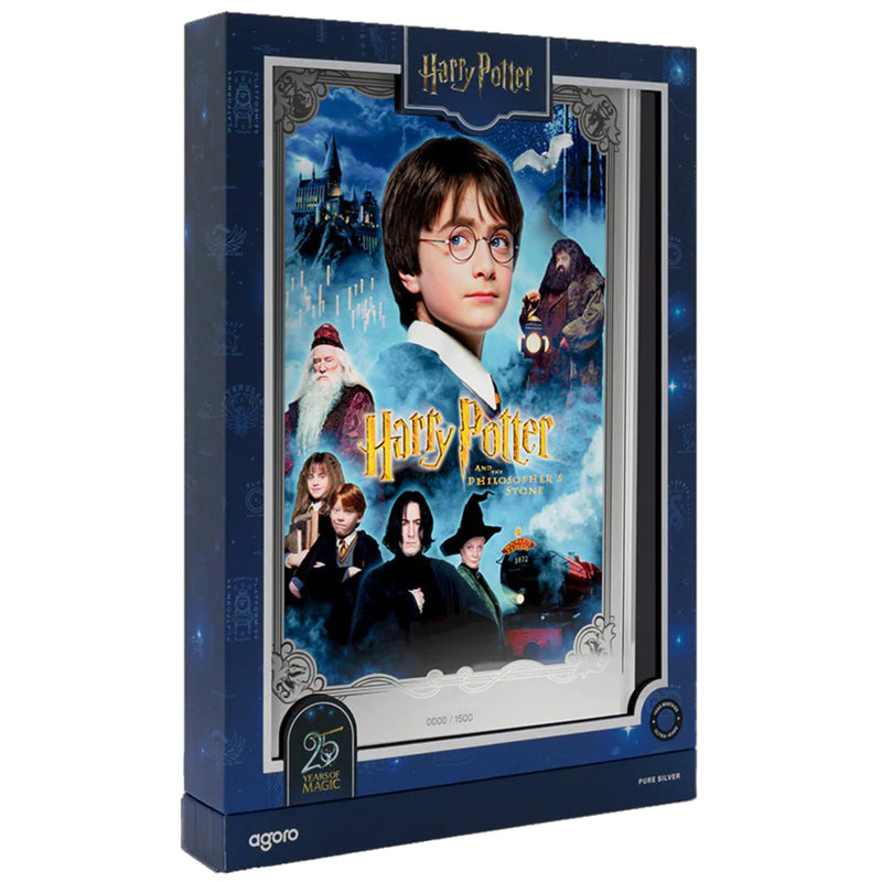 Agoro: Harry Potter Movie Poster - Harry Potter and the Philosopher's Stone Silver Foil Collectible Agoro