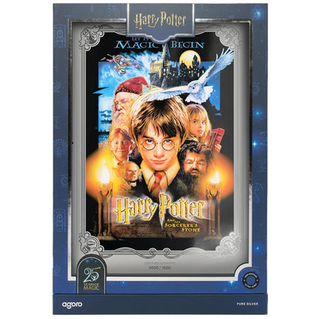 Agoro: Harry Potter Movie Poster - Harry Potter and the Sorcerer's Stone Silver Foil Collectible Agoro