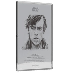 Agoro: Star Wars Sketch Art - Luke Skywalker 5g Silver Foil Collectible Agoro