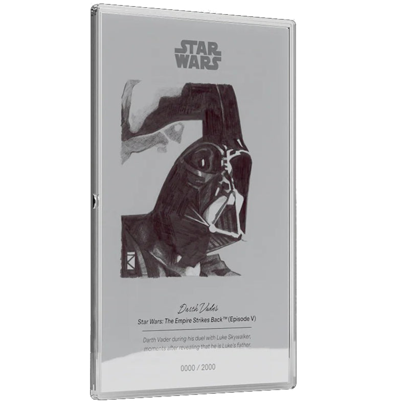 Agoro: Star Wars Sketch Art - Darth Vader 5g Silver Foil Collectible Agoro