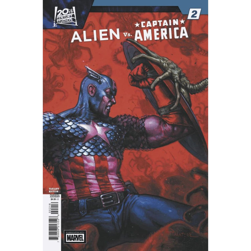 Alien VS Captain America: #2 [Davide Paratore - 1:25] 2025 Comics Marvel Comics