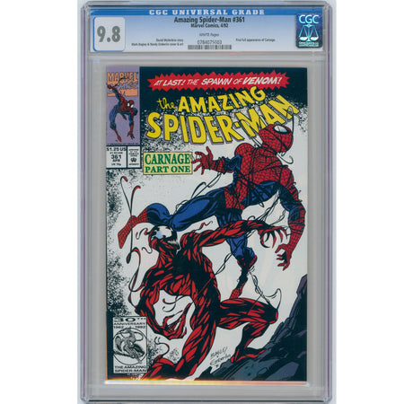 Amazing Spider-Man: #361 [CGC 9.8 Mark Bagley CVR] 1992 Comics Marvel Comics