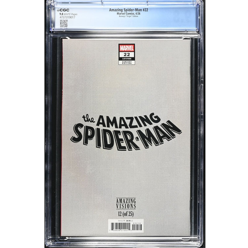 Amazing Spider-Man: #22 [Lee Bermejo CGC 9.8 CVR G - 1:100] 2025