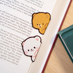 Milk Mocha Bear: Peeking Magnetic Bookmarks Daily Accessories Milk Mocha Bear